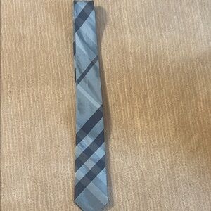 Burberry Charcoal and Black Checkered Tie